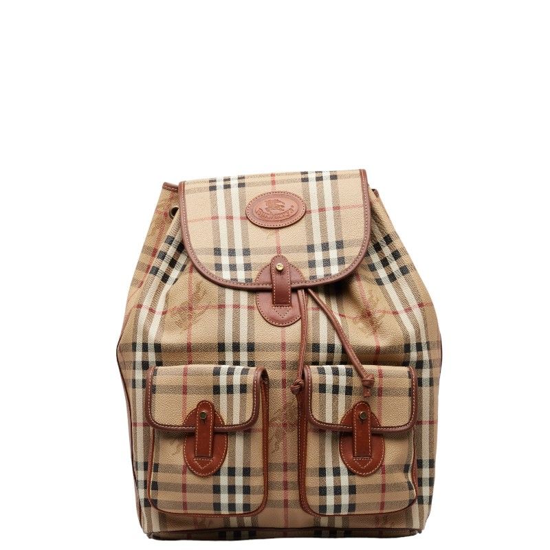 BURBERRY ノバチェック シャドーホース キャンバス レザー リュック