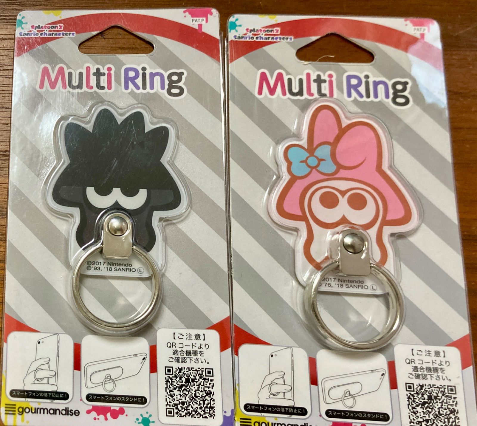 新品☆ スプラトゥーン2 × サンリオ スマホリング マルチリング