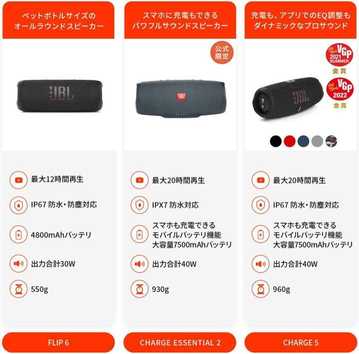 JBL CHARGE Essential2 Bluetoothスピーカー - 山本山商会 - メルカリ