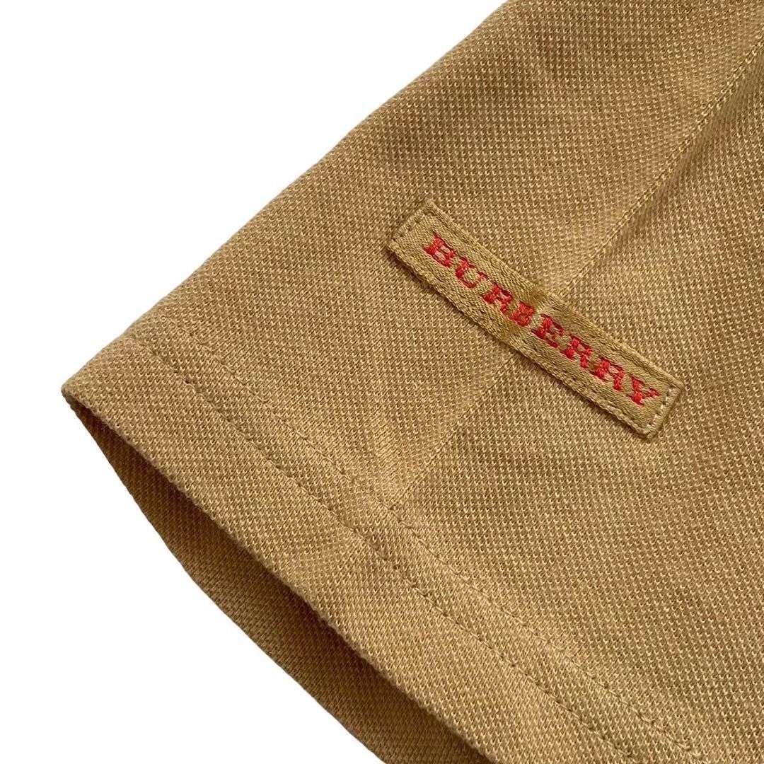 BURBERRY GOLF バーバリートップス ポロシャツ 半袖 ベージュ バーバリーBURBERRY LONDON ポイント刺繍鹿の子半袖ポロシャツ