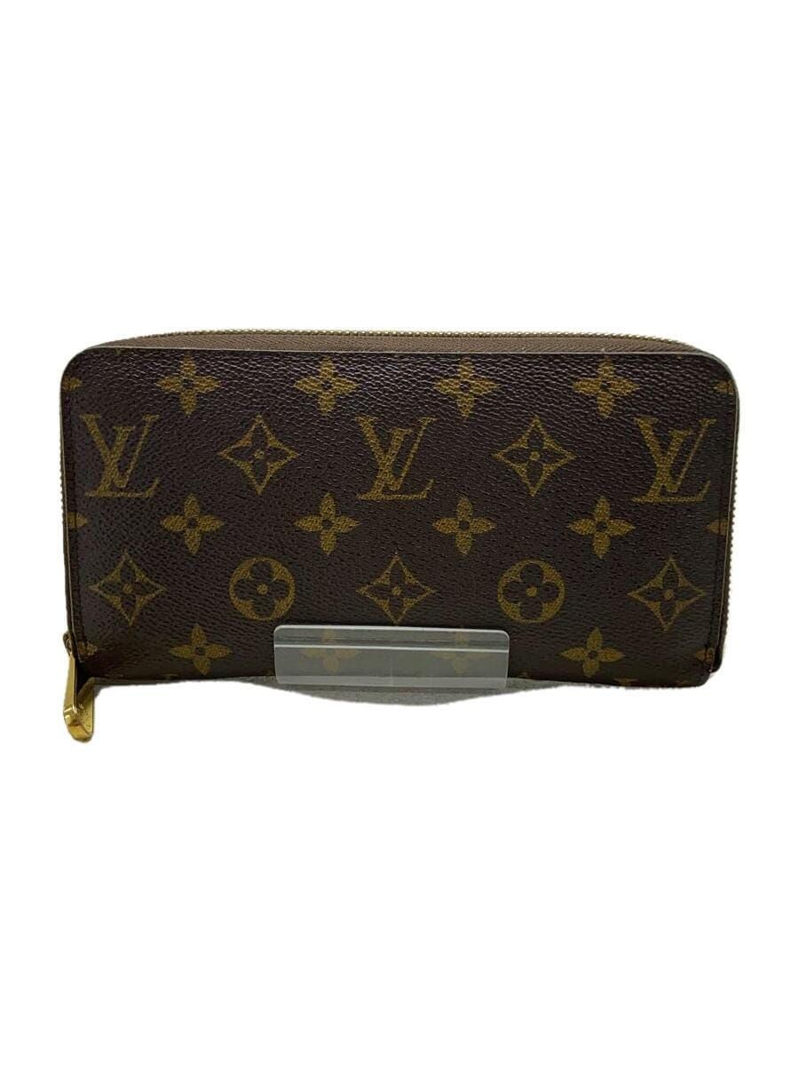 LOUIS VUITTON 2)ジッピー・ウォレット_モノグラム・キャンバス_BRW_フューシャ PVC ブラウン レディース - メルカリ