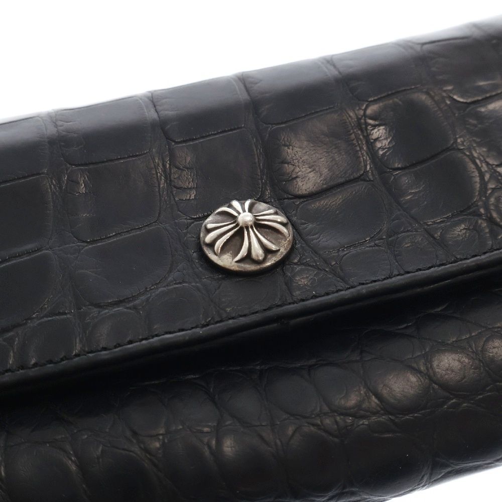 2741N9レ 美品 SAAD クロコ 型押し ロングウォレット 2741N9レ 美品 SAAD クロコ 型押し ロングウォレット