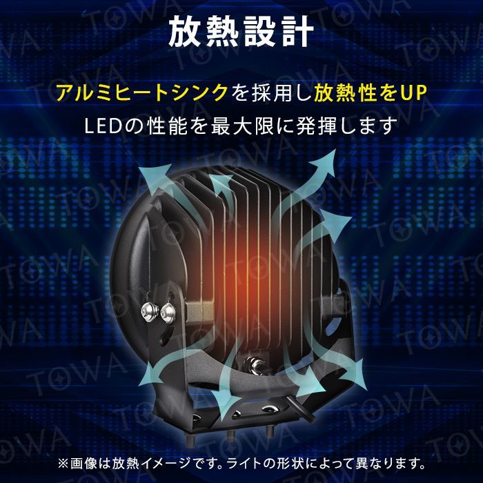 丸形 丸型 led作業灯 集魚灯 12v24v 36w ワークライト 船 デッキライト 