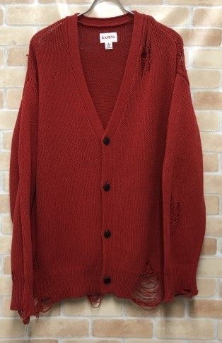 中古】 KAMIYA カミヤ Distressed Knit Cardigan G11CD032 中古】 KAMIYA カミヤ Distressed Knit Cardigan G11CD032