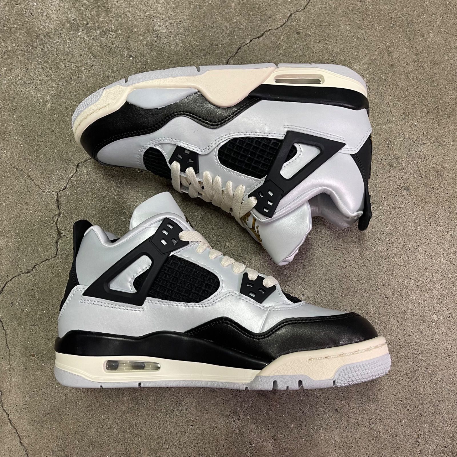 Nike GS Air Jordan 4 Retro Pure Platinum ナイキ エアジョーダン4 レトロ ピュアプラチナム FZ 8585-070 23㎝ スニーカー キッズシューズ