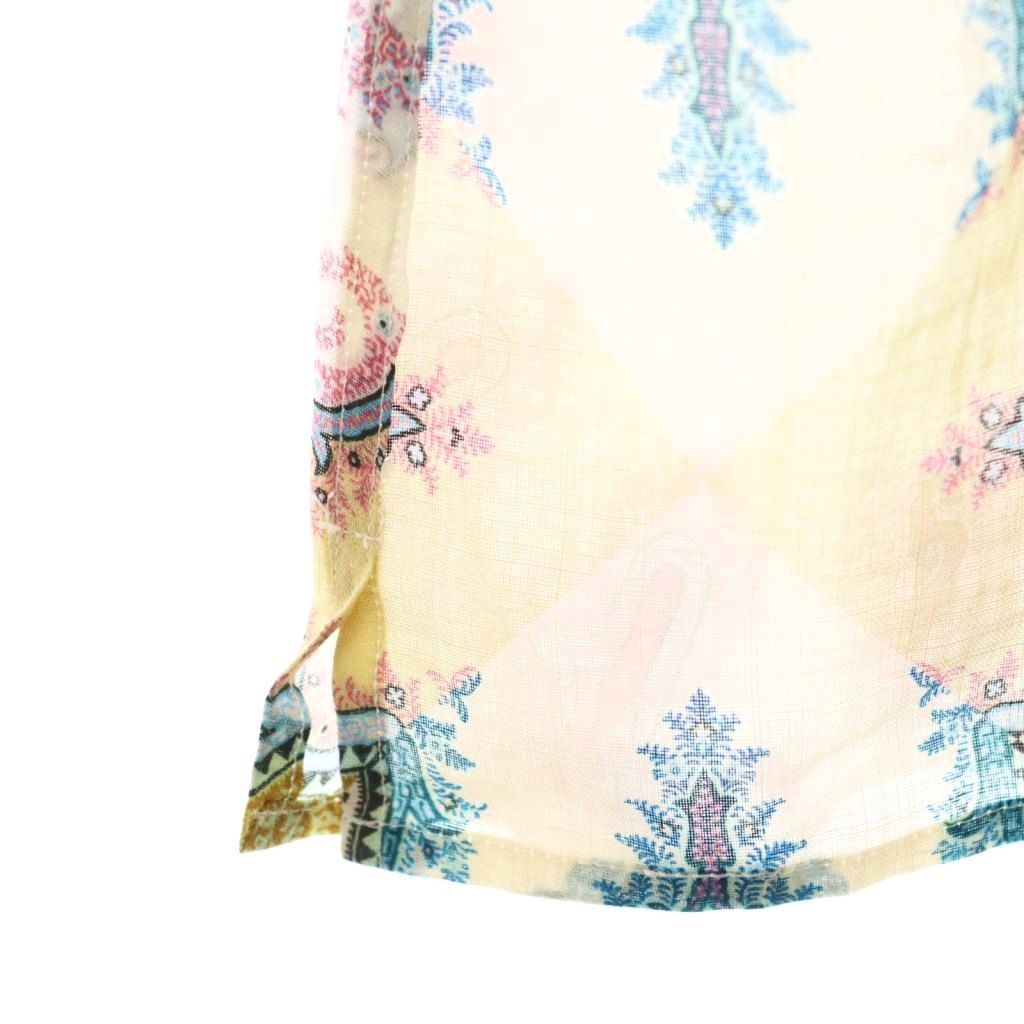 エトロ ETRO シャツ ブラウス リネン 総柄 ペイズリー柄 44