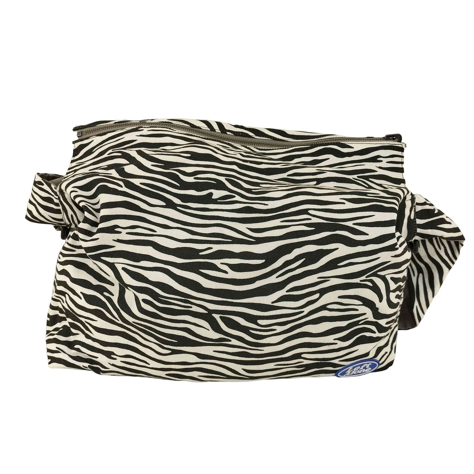 レフトアローン LEFT ALONE 刺繍ロゴ ゼブラ柄 リバーシブル メッセンジャーバッグ メンズ 表記無