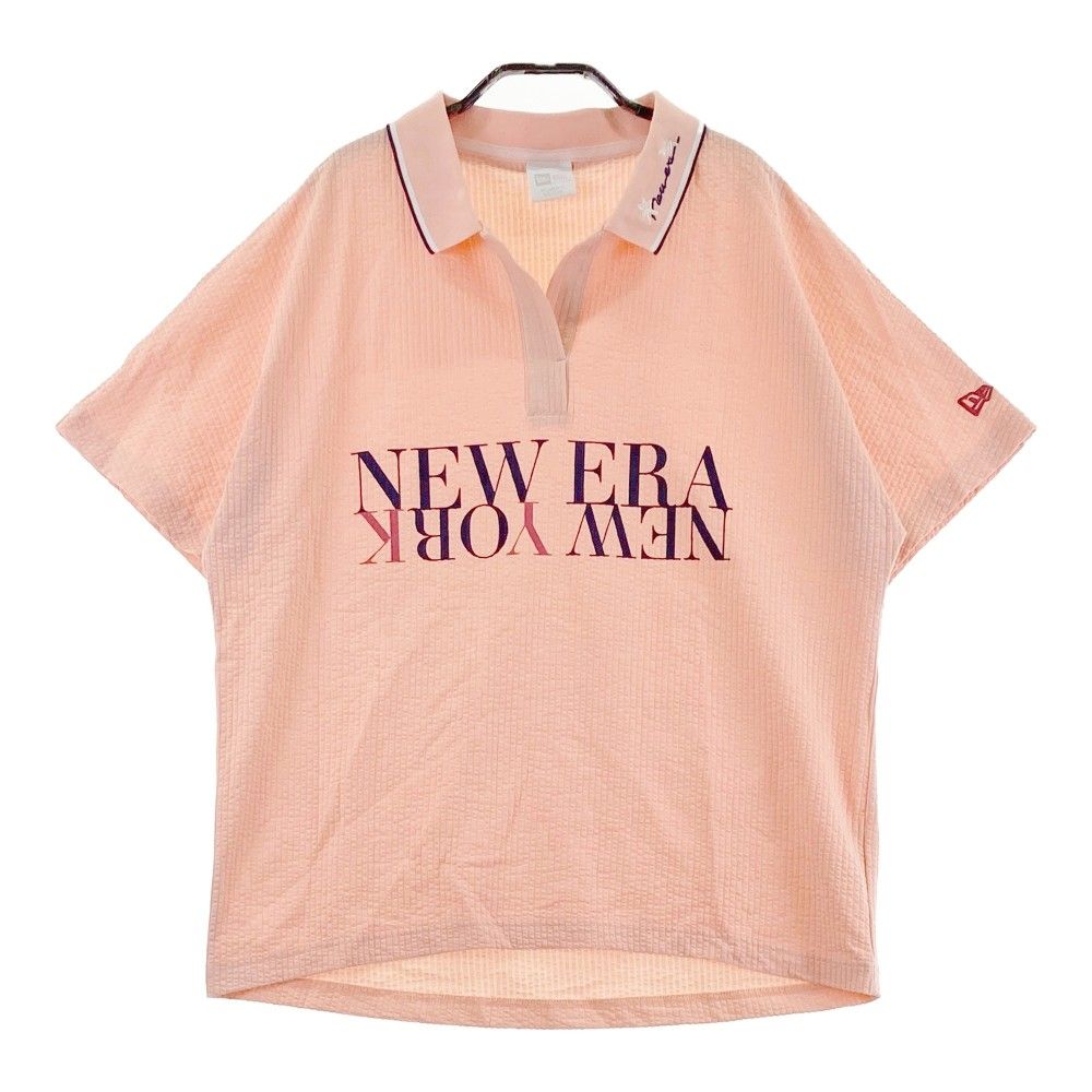 サイズ：MEDIUM NEW ERA ニューエラ 2024年モデル 半袖ポロシャツ  ピンク系 [240101301551]# ゴルフウェア レディース ストスト