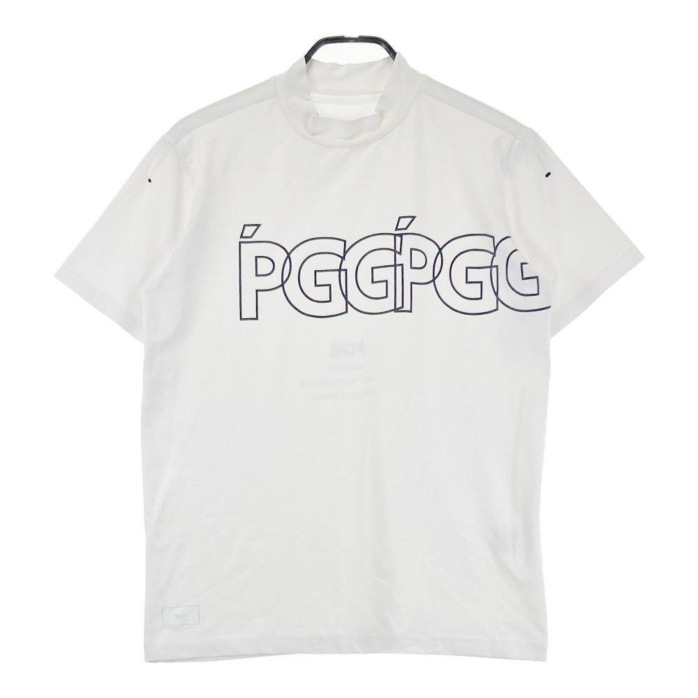 サイズ 5 PGG PEARLY GATES パーリーゲイツ 2025年モデル ハイネック半袖Tシャツ ホワイト系 240101451768 ゴルフウェア メンズ ストスト