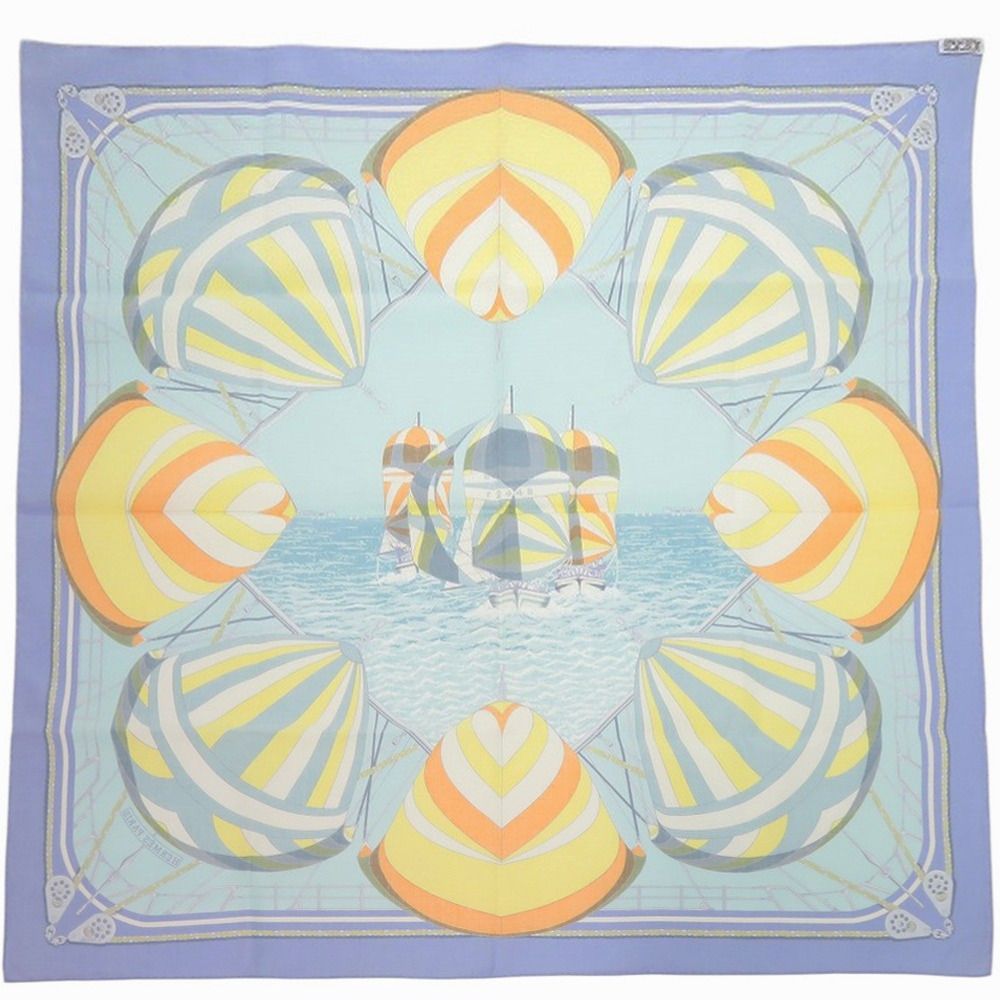 エルメス カレ70 SPINNAKERS スピンネーカー シルク パープル スカーフ 0191 HERMES