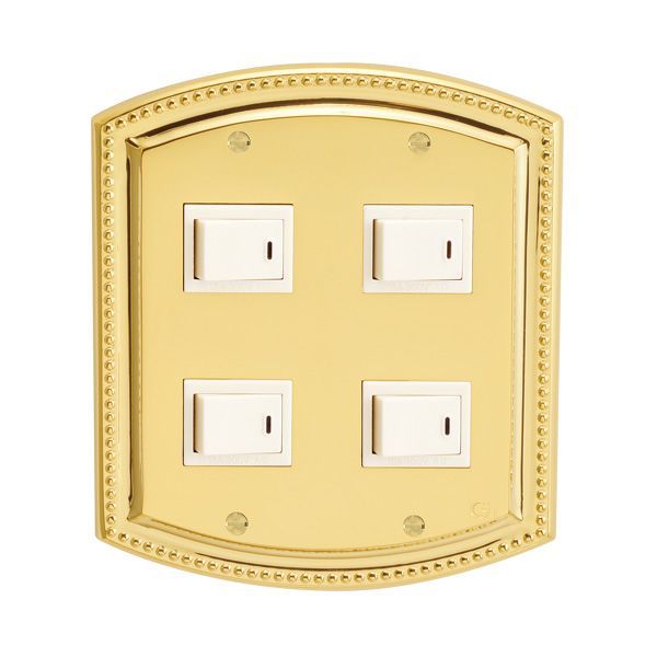 【新品・14営業日以内発送】ゴーリキアイランド 790085 真鍮製スイッチプレート フルカラーシリーズ用 PB04 金色 PVD加工 真鍮 スイッチカバー コンセントカバーかっこいい【沖縄離島販売不可