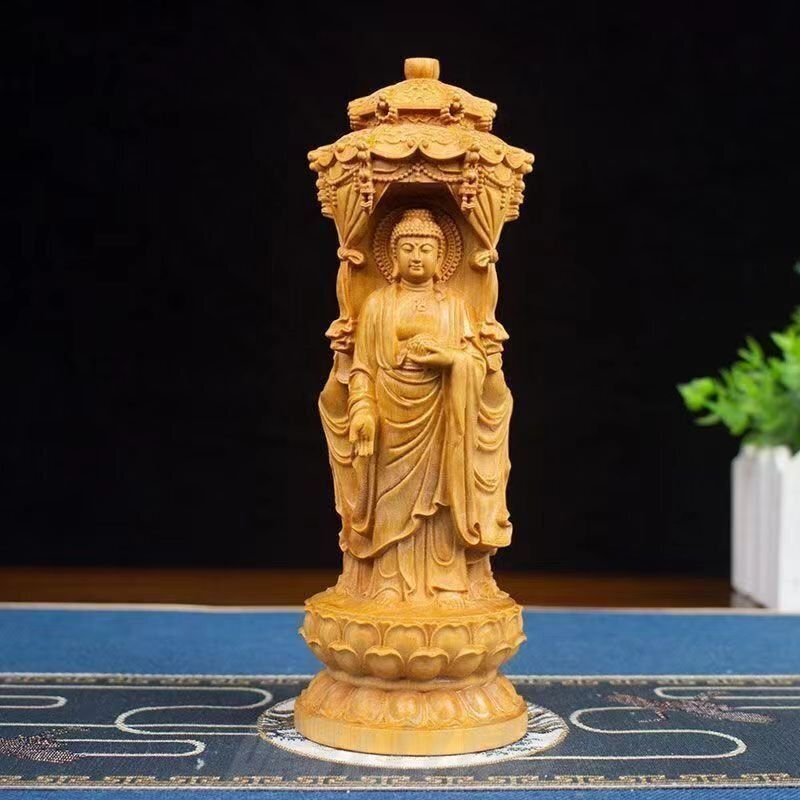 三面仏 西方三聖（観世音菩薩 阿弥陀如来 勢至菩薩） 仏像 彫刻