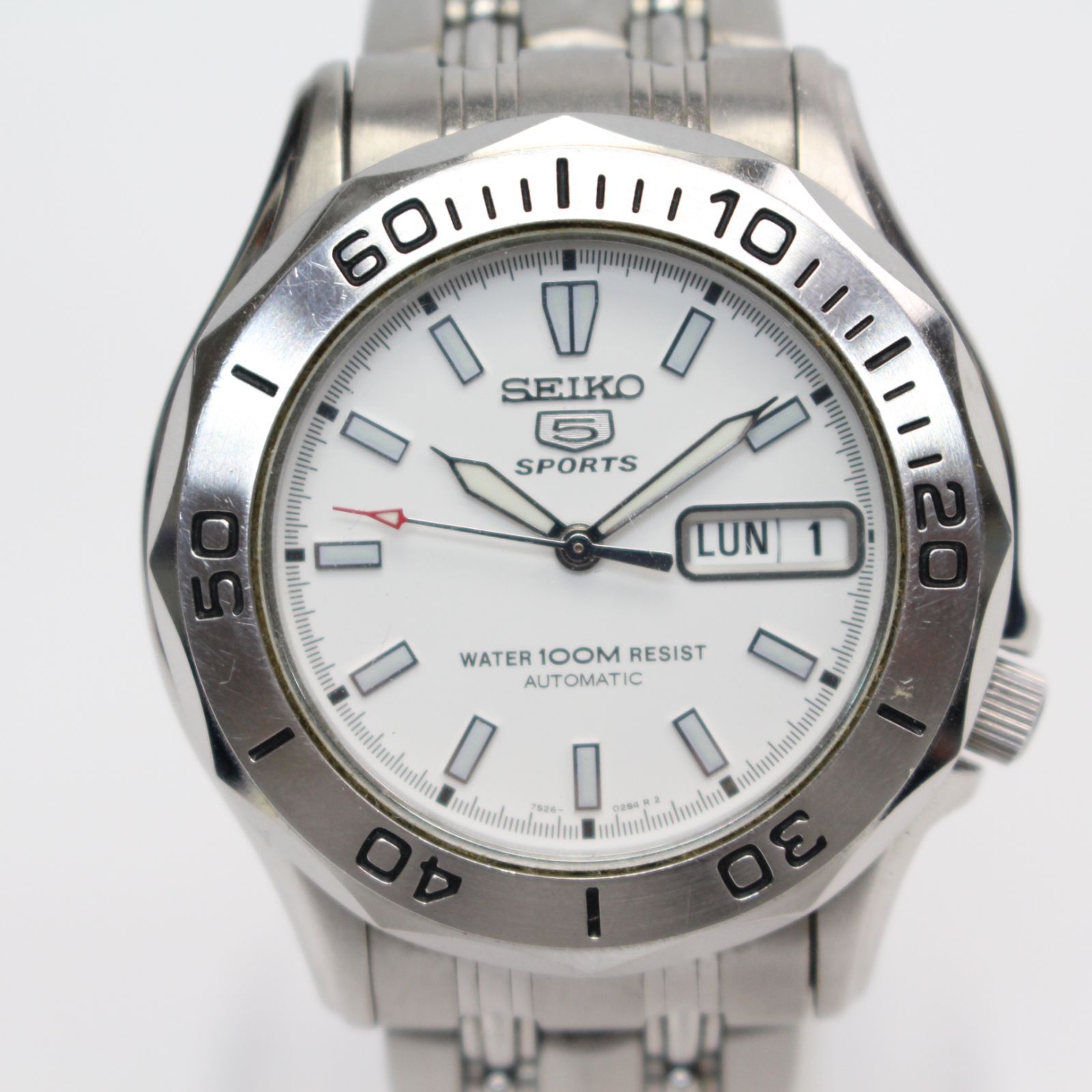 672 稼動品 SEIKO セイコー 5スポーツ ダイバー 裏スケ 7S26-01G0 メンズ 自動巻き 腕時計
