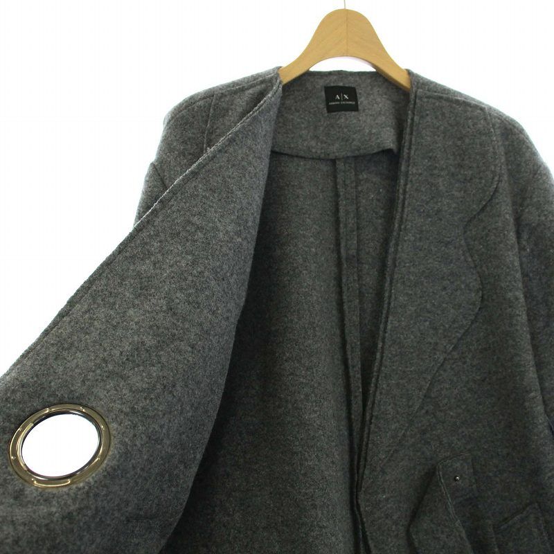 アルマーニエクスチェンジ A/X ARMANI EXCHANGE Wool Coat ノーカラー