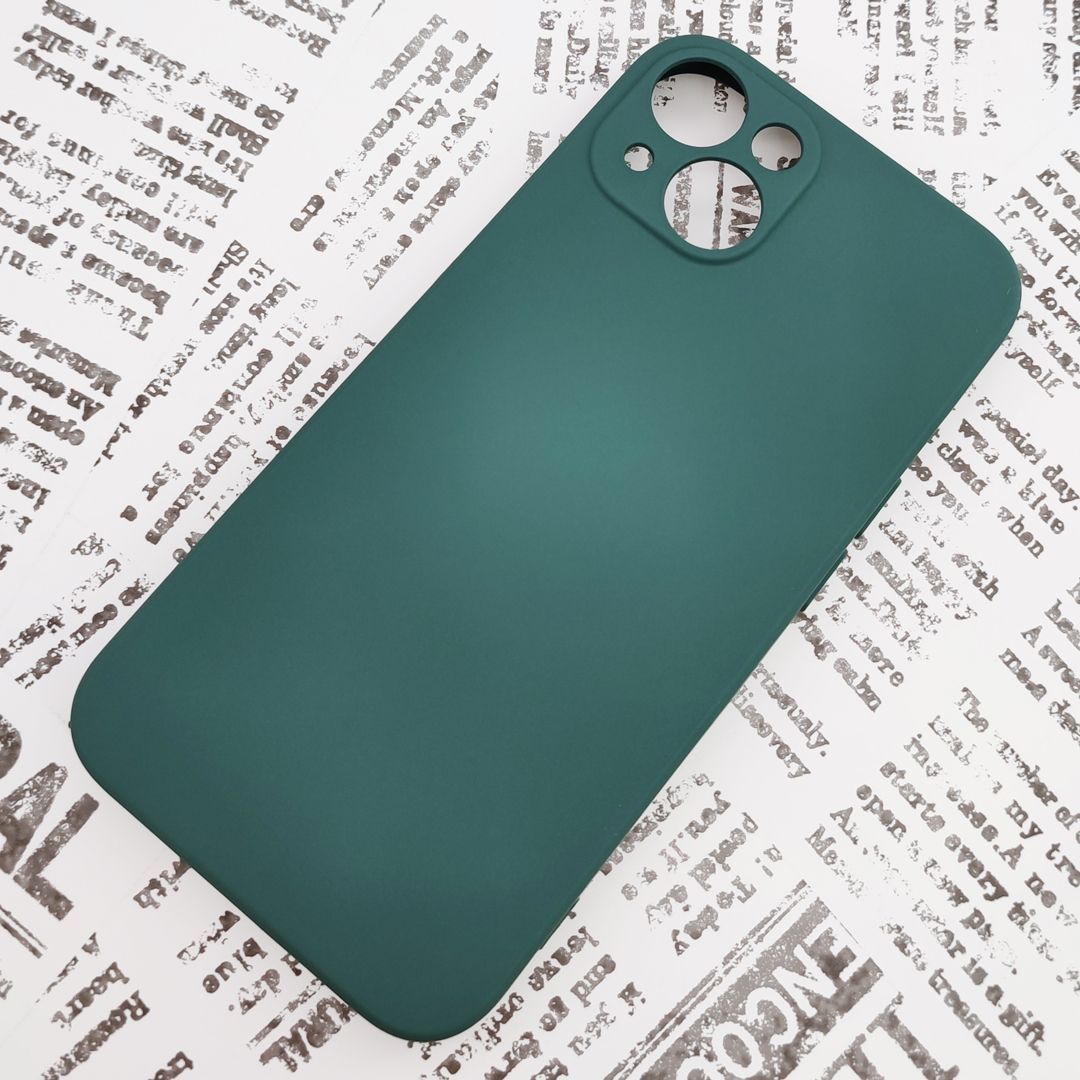iPhone 13ProMax ふるし シリコンケース (10) ダークグリーン