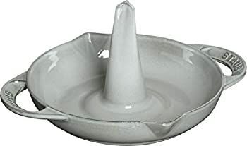 中古】staub ストウブ 「 チキンロースター 24cm グレー 」ホーロー