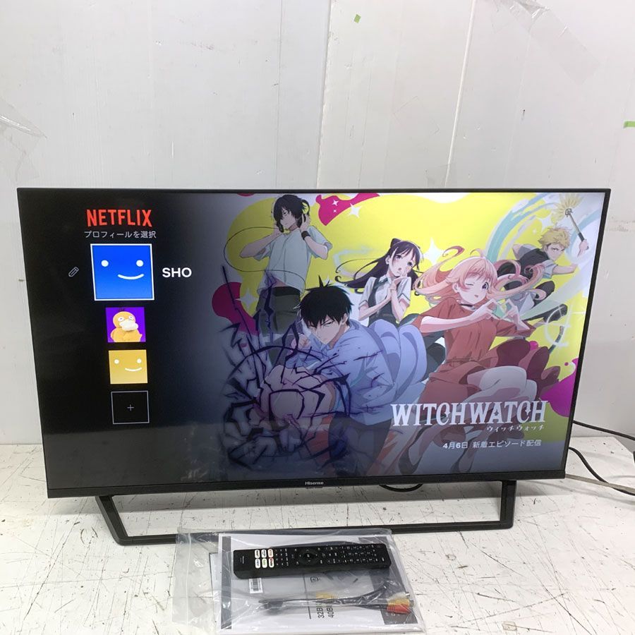 J 美品 Hisense 40V型 2021年製 フルハイビジョン 40BK2 androidTV