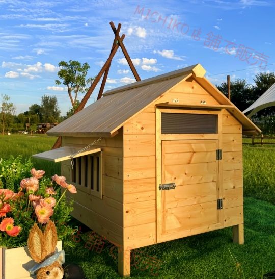 犬小屋 屋外 犬 猫 ケージ 屋外 キャビンスタイル ペットシェルター ペットハウス ドアと二重窓付き 小型 中型犬 猫 ウサギ用 Large