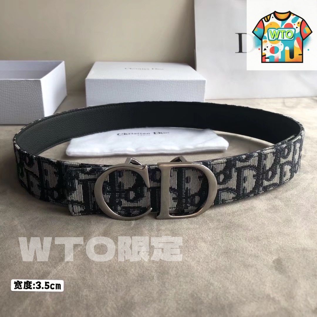 Dior ロゴプリント ベルト 今日WTO】DIOR ダブルフェイスユニセックスベルト-MQ78 - メルカリ