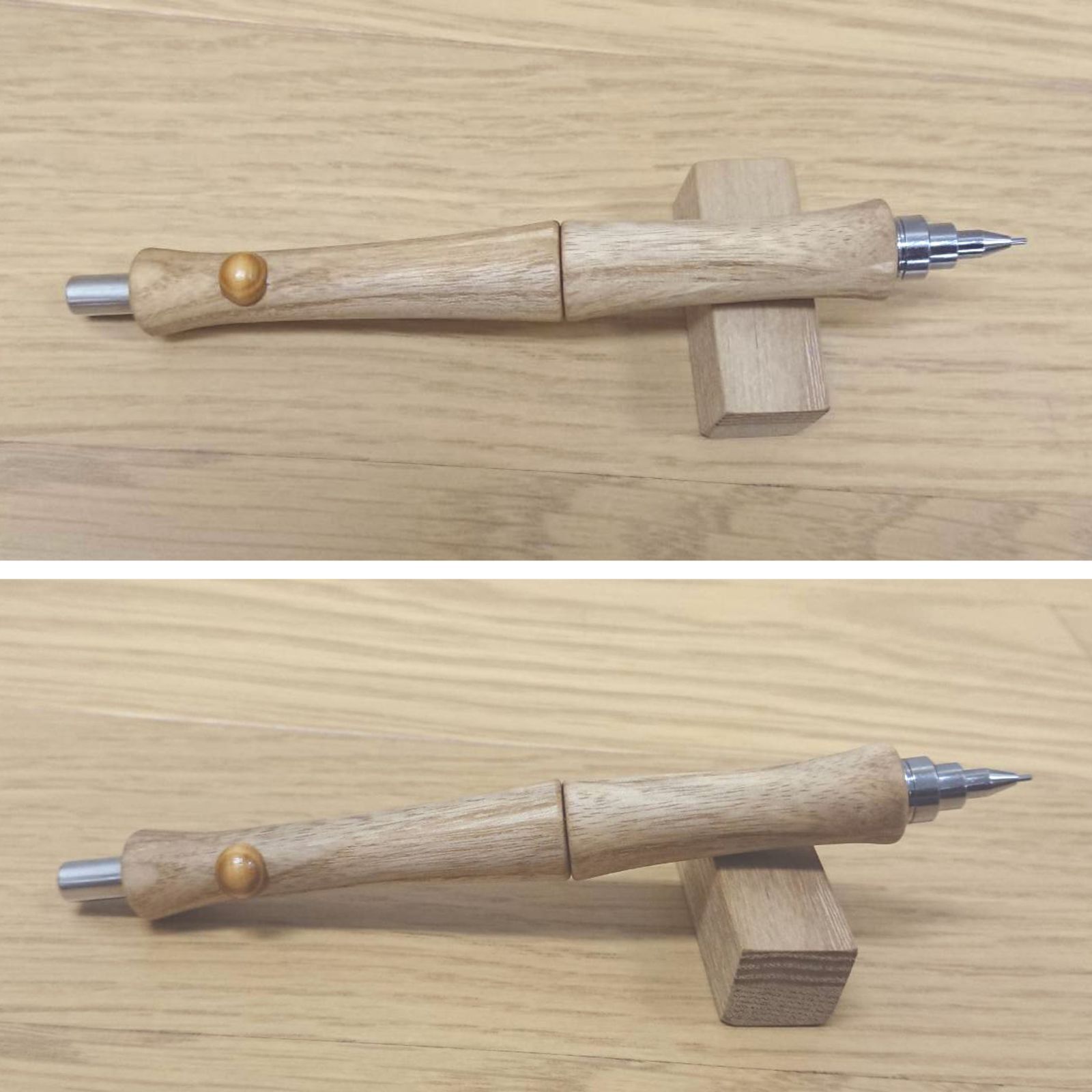 木軸シャープペンシル PG-オーク T-1C （オーク中間色）＝少し