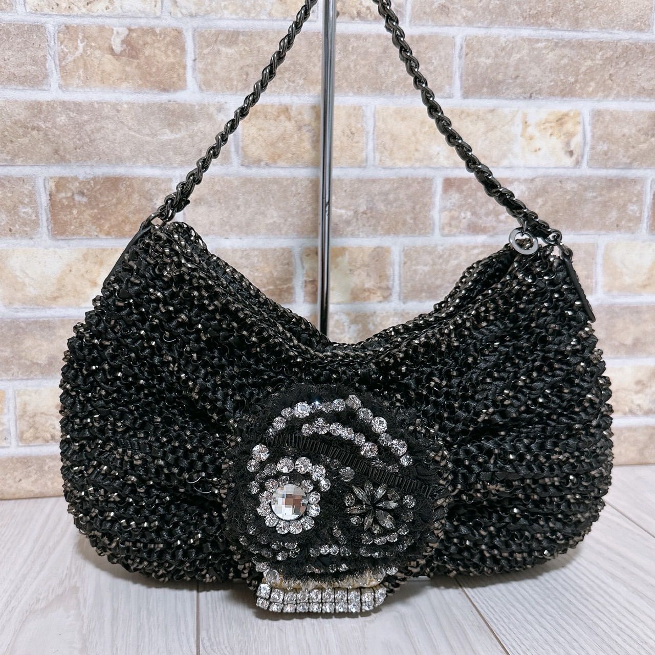 アンテプリマ　スカル　ドクロ　ワイヤーバッグ　ブラック　ユニセックス　個性的 美品》ANTEPRIMA(アンテプリマ)ワイヤーバッグ スカル