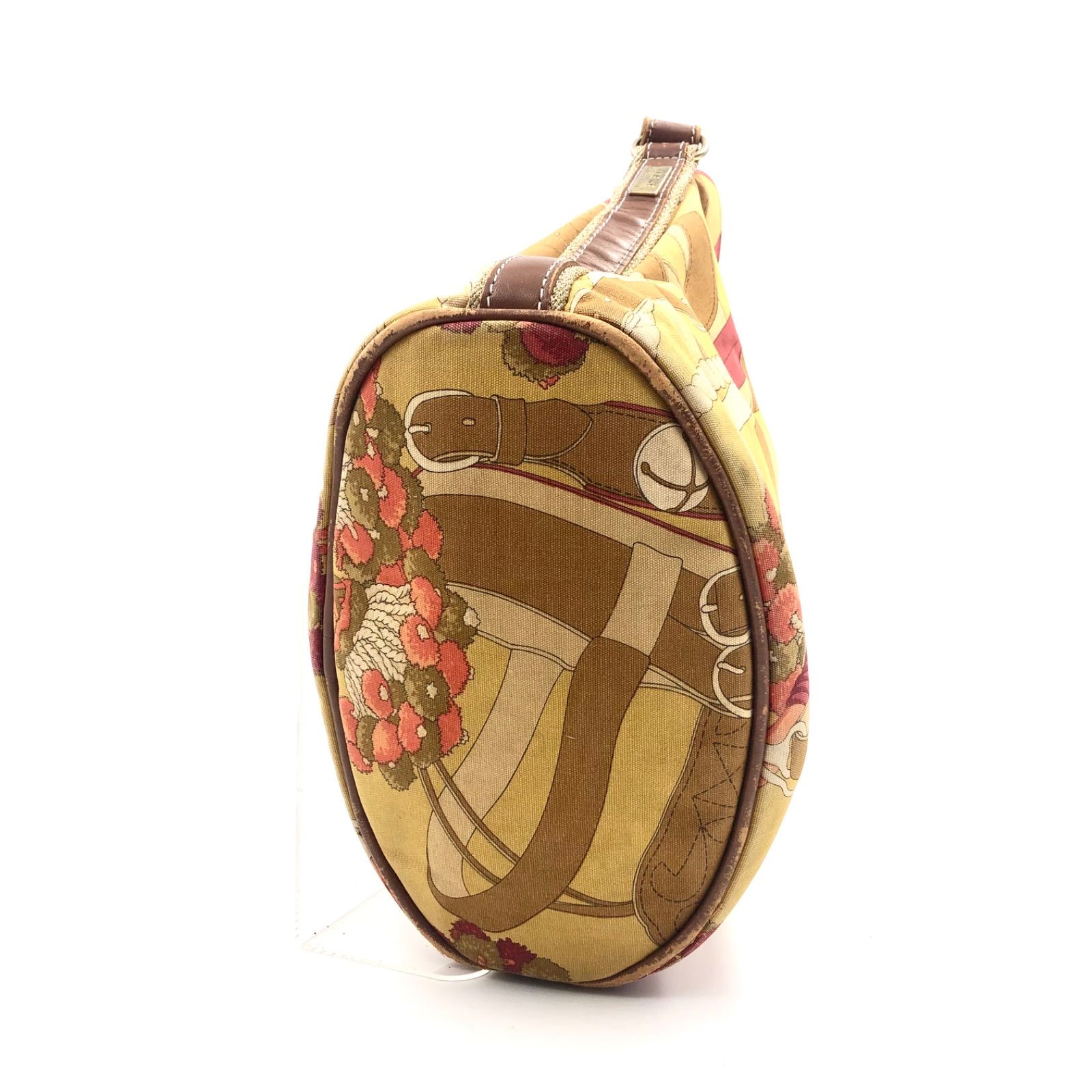 □鑑定済み□LOEWE ロエベ スカーフ柄 バケツ型ワンショルダーバッグ 