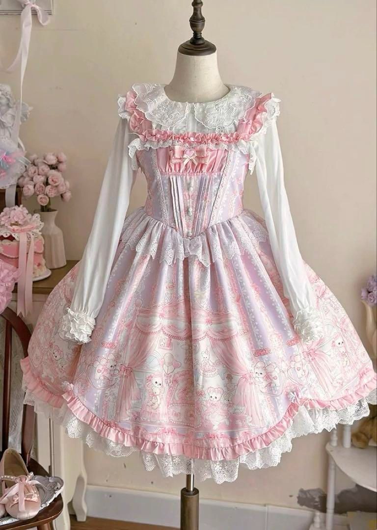 ロマンティック✭ロリータジャンパースカート★お出かけ、女子会コーデに最適 新品未使用ロマンティック ロリータジャンパースカート