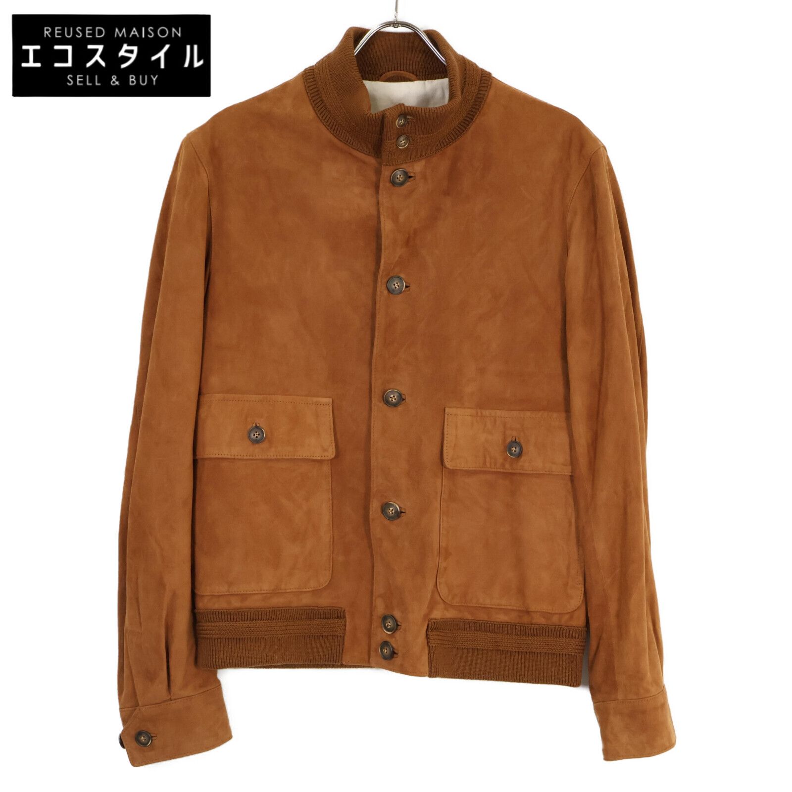 CINQUANTA スエードブラウンジャケット 48 CINQUANTA スエードブラウンジャケット 48