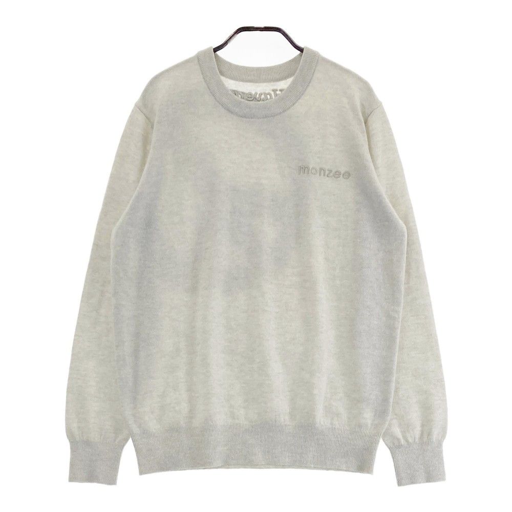 サイズ：S MONZEE モンジー カシミヤ混 ニットセーター グレー系