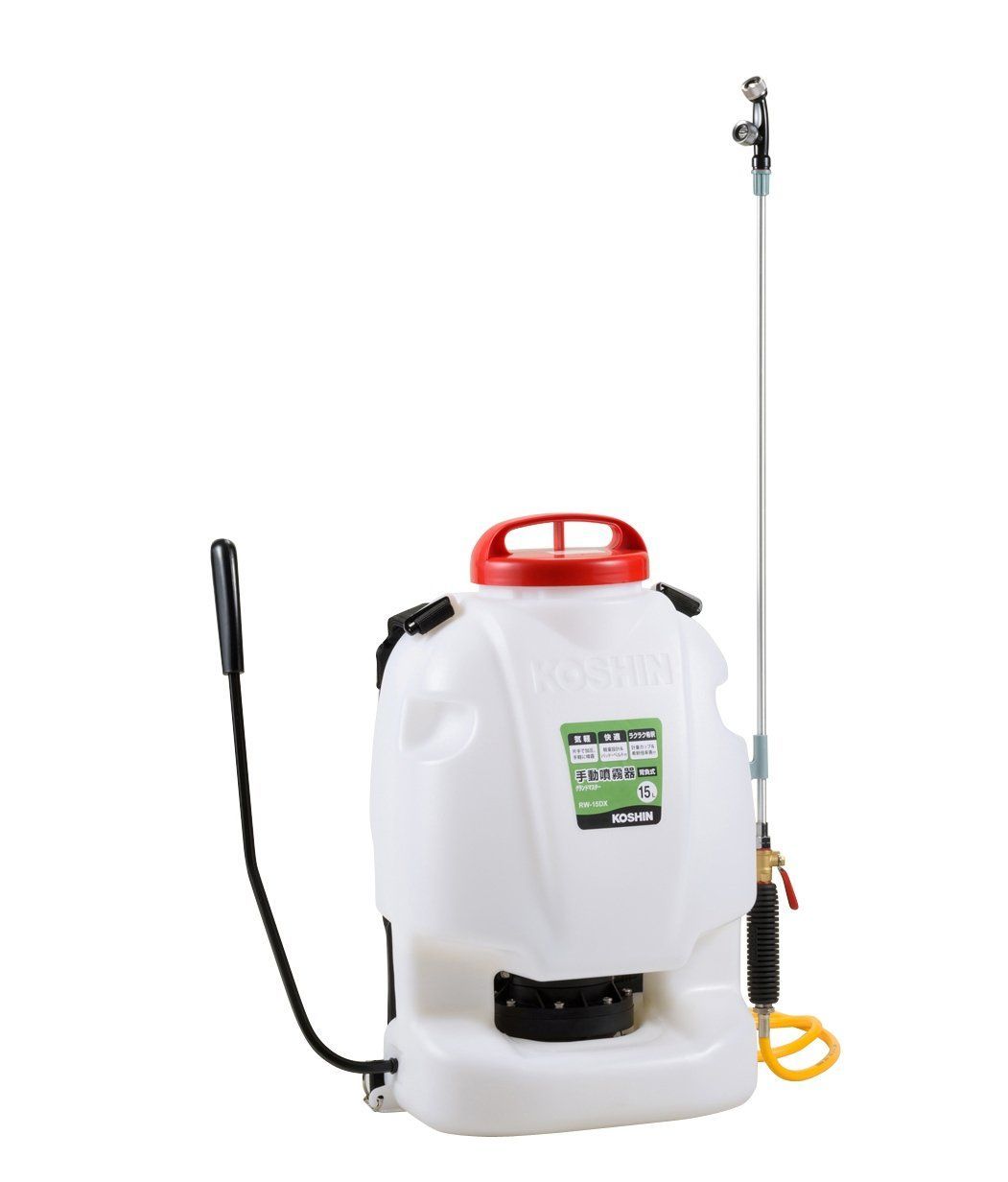15L グランドマスター RW-15DX タンク ボールコック 動噴ホース ダイヤフラム 手動噴霧器 ポンプ 人力 背負い式 加圧 消毒 防除 工進 KOSHIN 除草 カバー付き