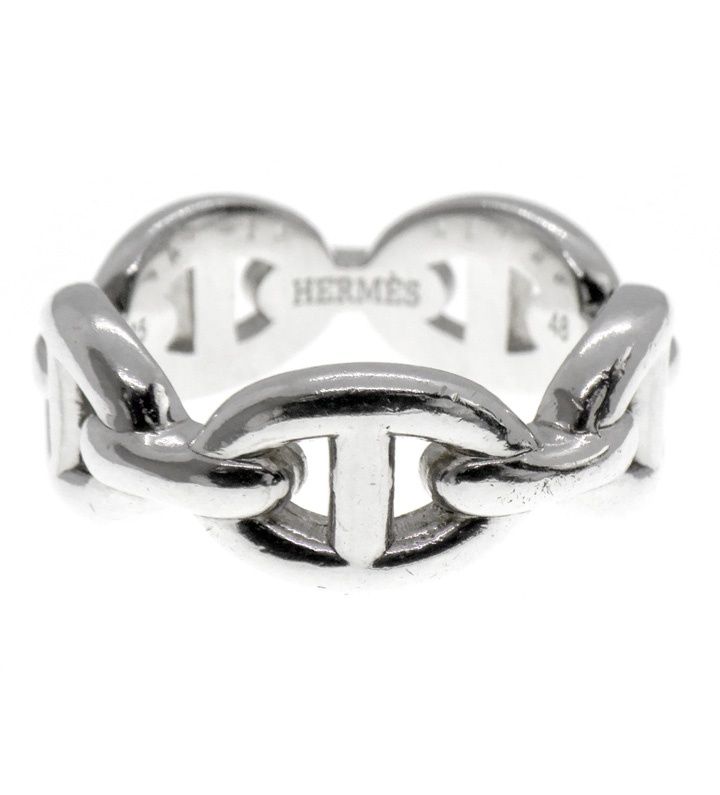 エルメス HERMES Chaine d Ancre Enchainee PM シェーヌダンクル アンシェネPM シルバーリング 40204