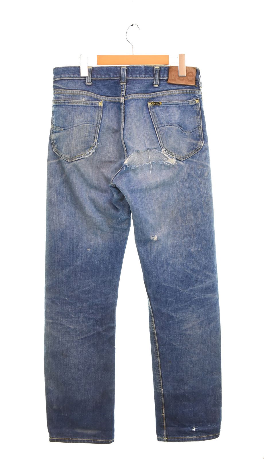 リー Lee 50 s Vintage 101 Z センター黒タグ GRIPPER ZIPPER 革パッチ ボタン裏X 赤耳 ヴィンテージ デニム ネイビー 103 MB-627