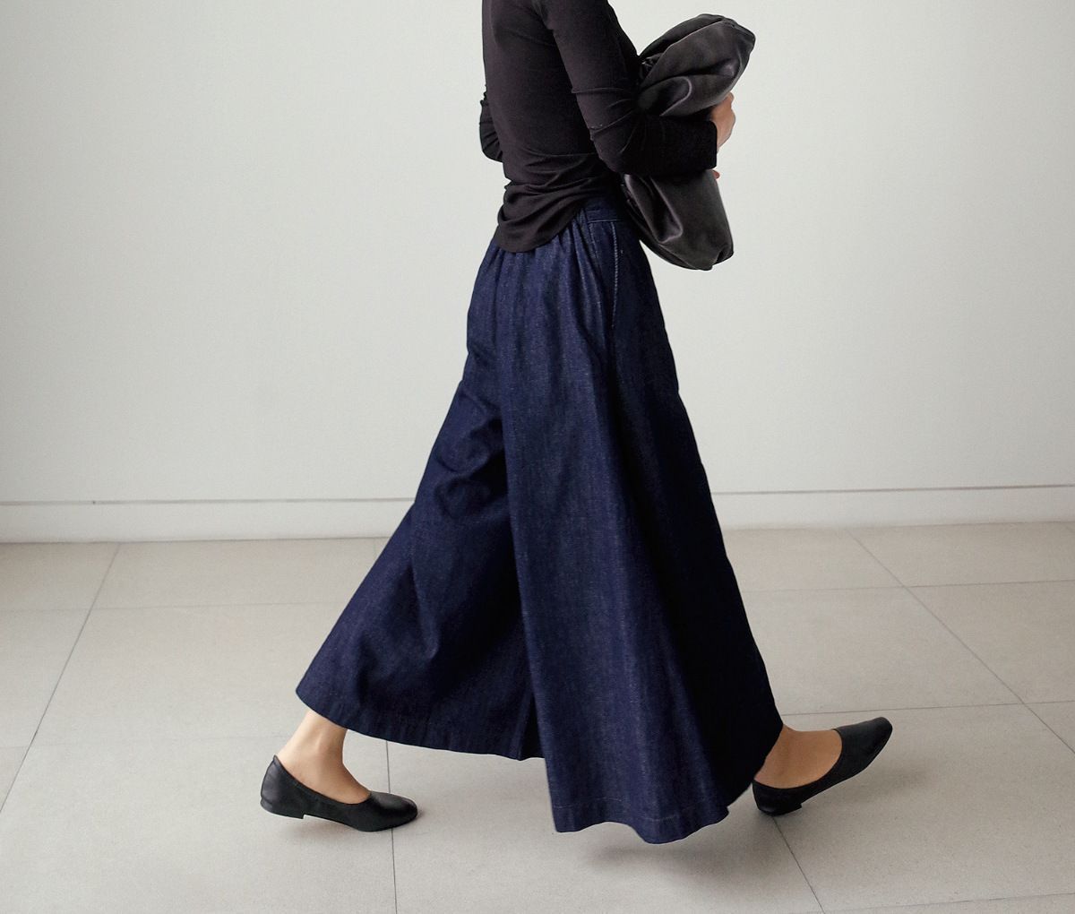 デニムパンツ レディース ワイド パンツ ガチョウパンツ ゆったり 大きいサイズ ガウチョ デニム ボトムス ボリューム ふんわり ロング丈 ポケット付き ウエストゴム 体型カバー 春 夏 秋 冬 大人カジュアル きれいめxinuo02 DECORATOM_COM_BR