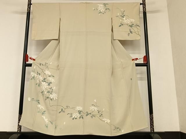 【売れ筋】 平和屋着物○京加賀糸目友禅作家 山崎巌 訪問着 枝花文 正絹 着物・浴衣