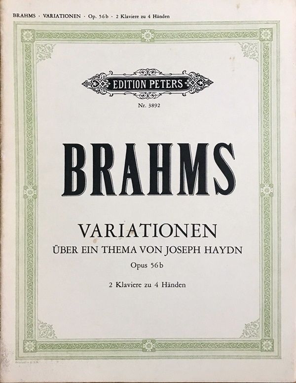 ブラームス 2台のピアノのためのハイドンの主題による変奏曲 Op.56b (2台
