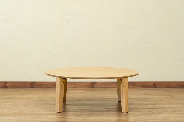 Rosslea 折り畳みテーブル 85Φ 北欧風 ちゃぶ台 ラウンド センター