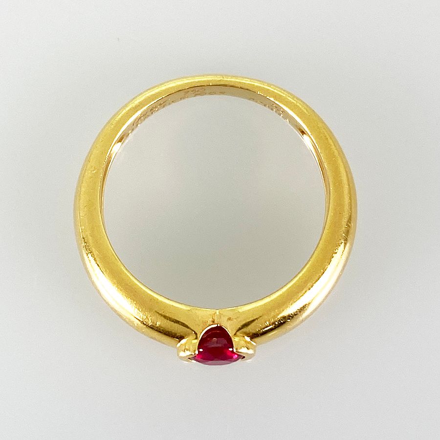 カルティエ CARTIER シェリー K18YG ルビー 13号(53) リング sss【中古  