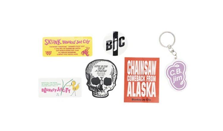 BJC 缶ケースステッカーブランキージェットシティCONTINENTALPUNK BLANKEY JET CITY BJC 缶 ステッカーキーホルダーセット - メルカリ