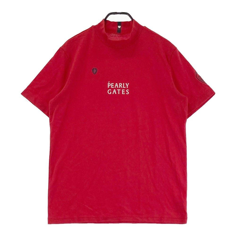 サイズ：6 PEARLY GATES パーリーゲイツ  ハイネック 半袖Tシャツ  レッド系 [240101307421]# ゴルフウェア メンズ ストスト