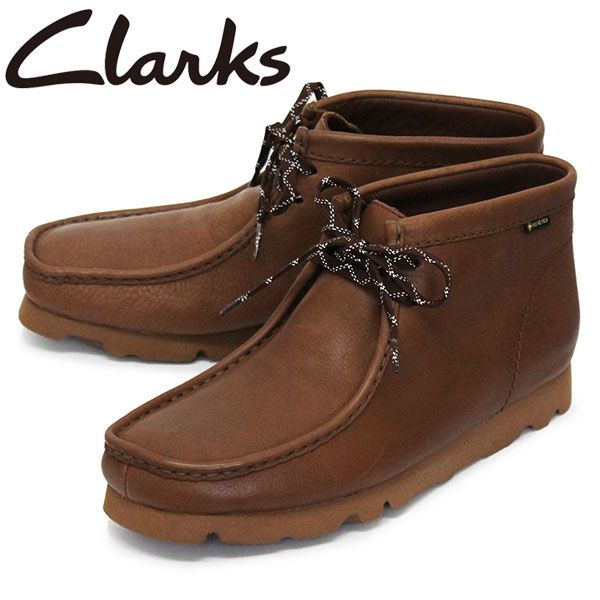 Clarks (クラークス) 26162518 WallabeeBT GTX ワラビーブーツ ゴアテックス メンズ ブーツ Dark Tan Leather CL039 clarks UK9-約27.0cm