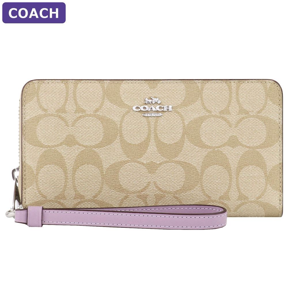 コーチ COACH 財布 長財布 C4452 SVUDV ストラップ付 シグネチャー