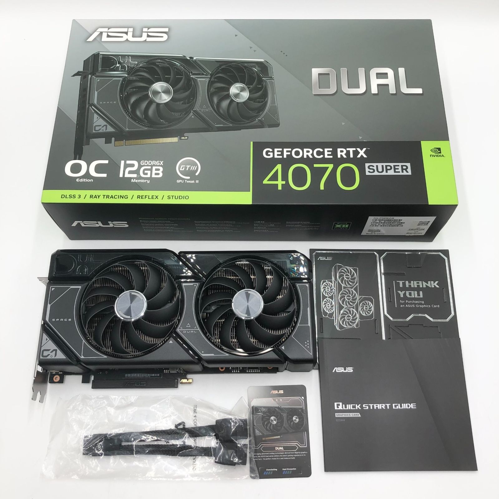 ASUS Dual GeForce RTX 4070 SUPER 搭載 OC Edition 2連ファン搭載グラフィックボード | DUAL-RTX4070S-O12G 正規流通品