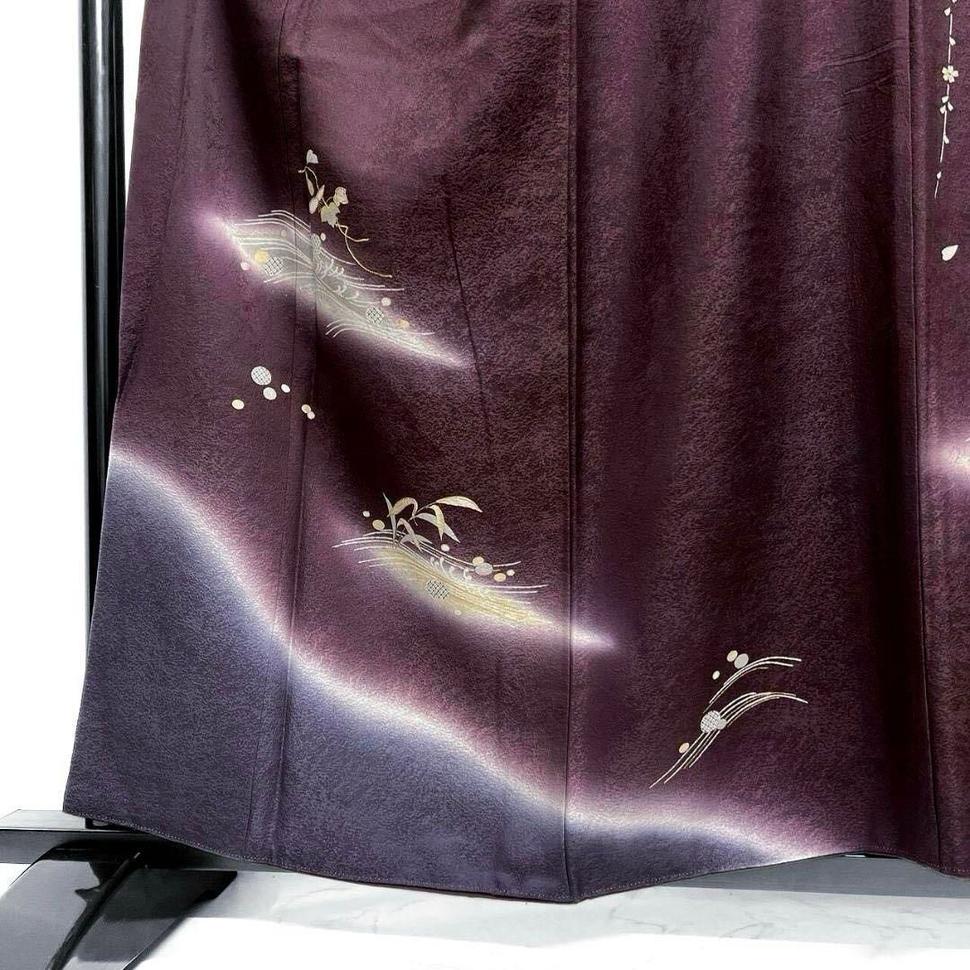 作家もの 金駒刺繍 ぼかし リーフ 花模様 付け下げ 着物 015a p - メルカリ