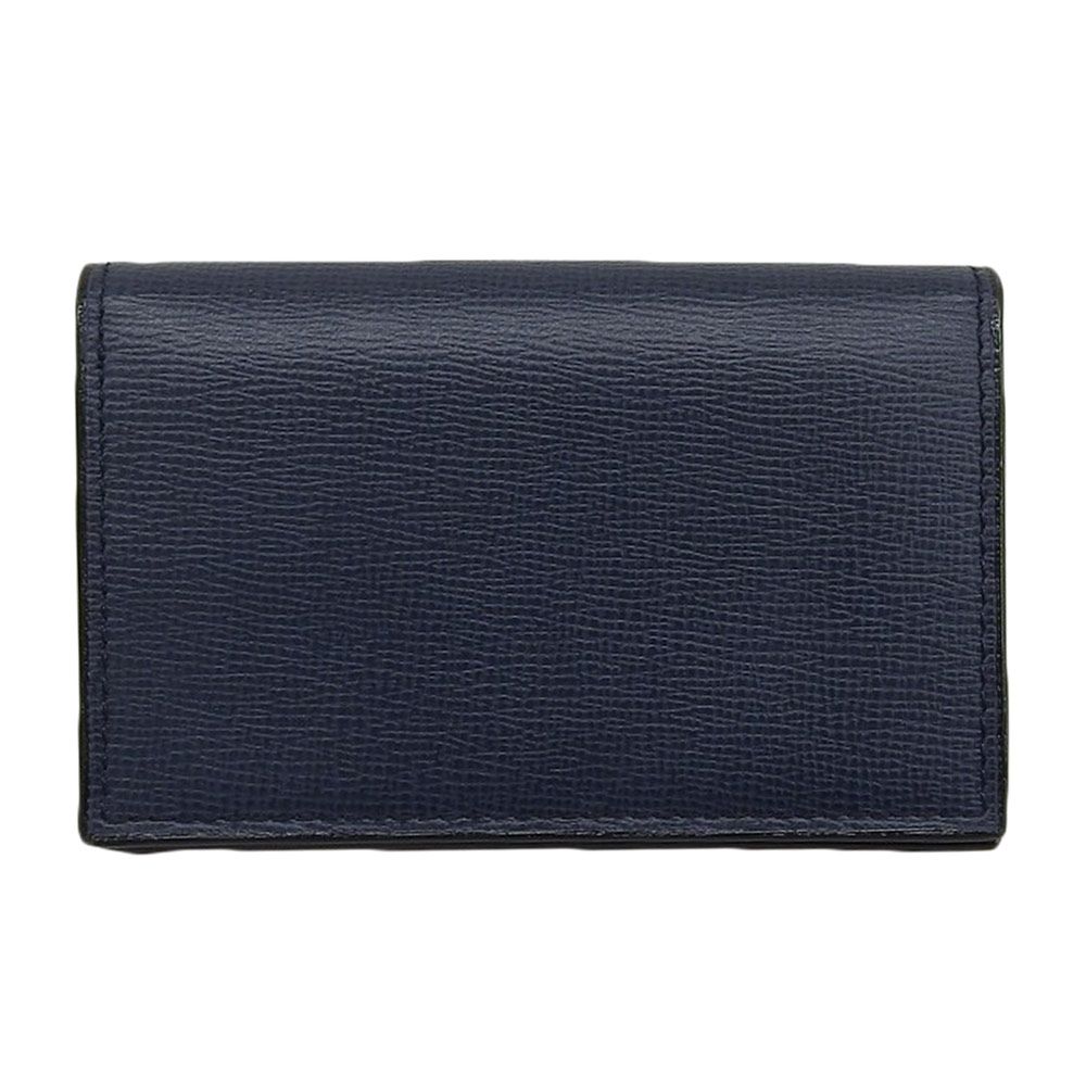 Valextra Valextra◇カードケース/レザー/ネイビー/メンズ