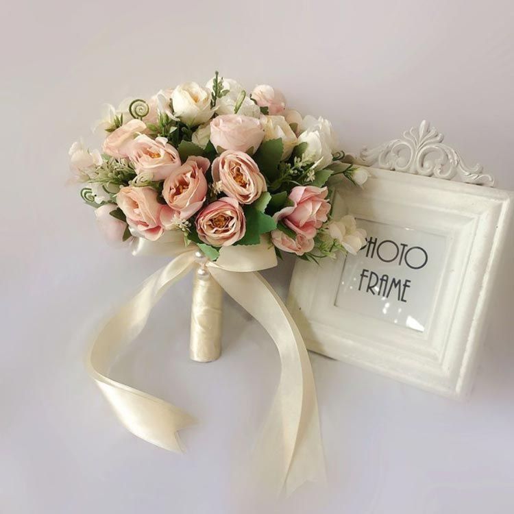 造花ブーケ　ウェディングブーケ 花束 造花ブーケ 結婚式 ブライダルブーケ 海外ウエディング