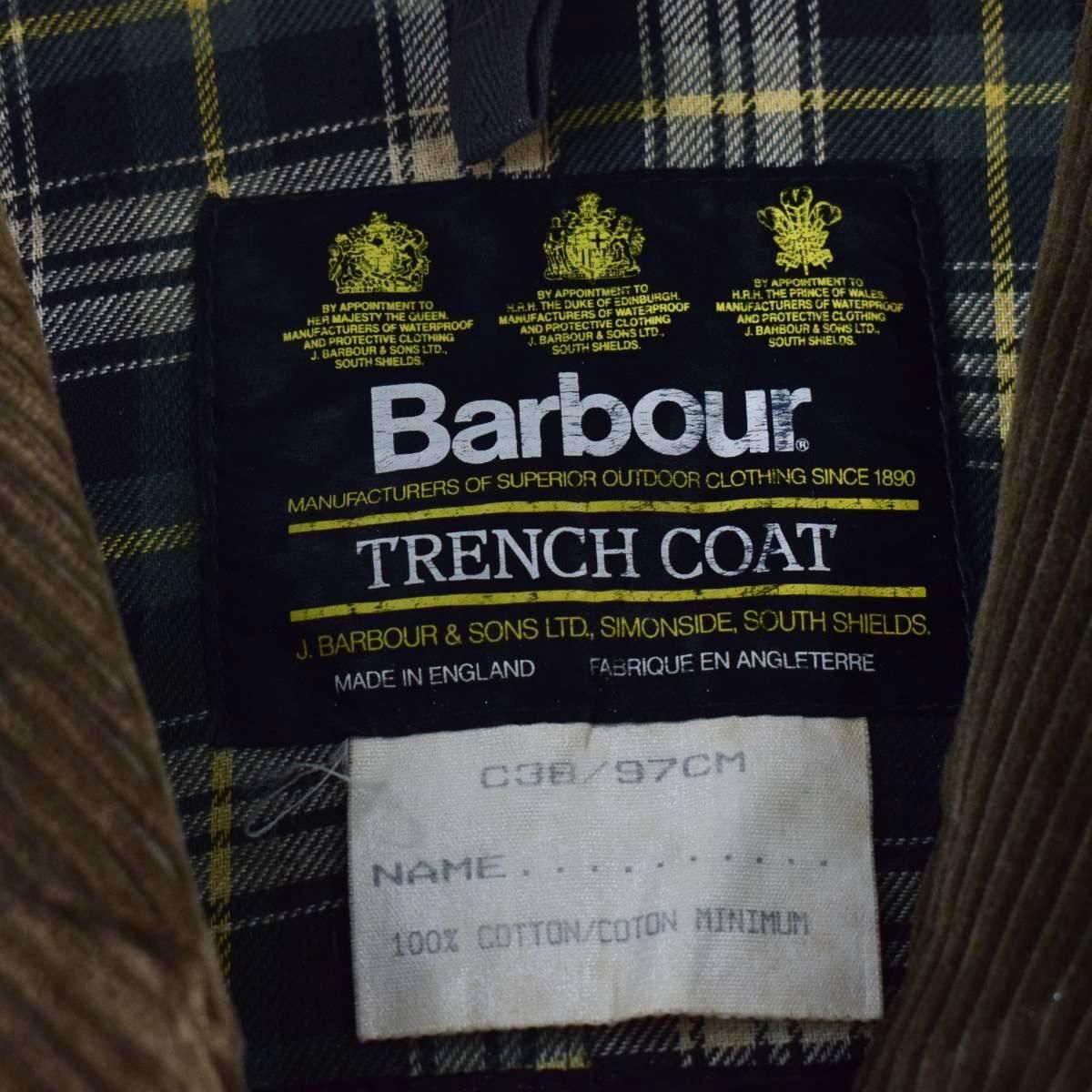 フローラル 90年代 バブアー Barbour TRENCH COAT トレンチコート 旧3