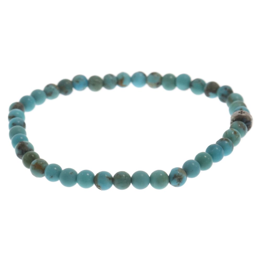 クロムハーツ 4mmビーズブレスレット ターコイズ CHROME HEARTS クロムハーツ（原本無） BEAD 4mm カットアウト