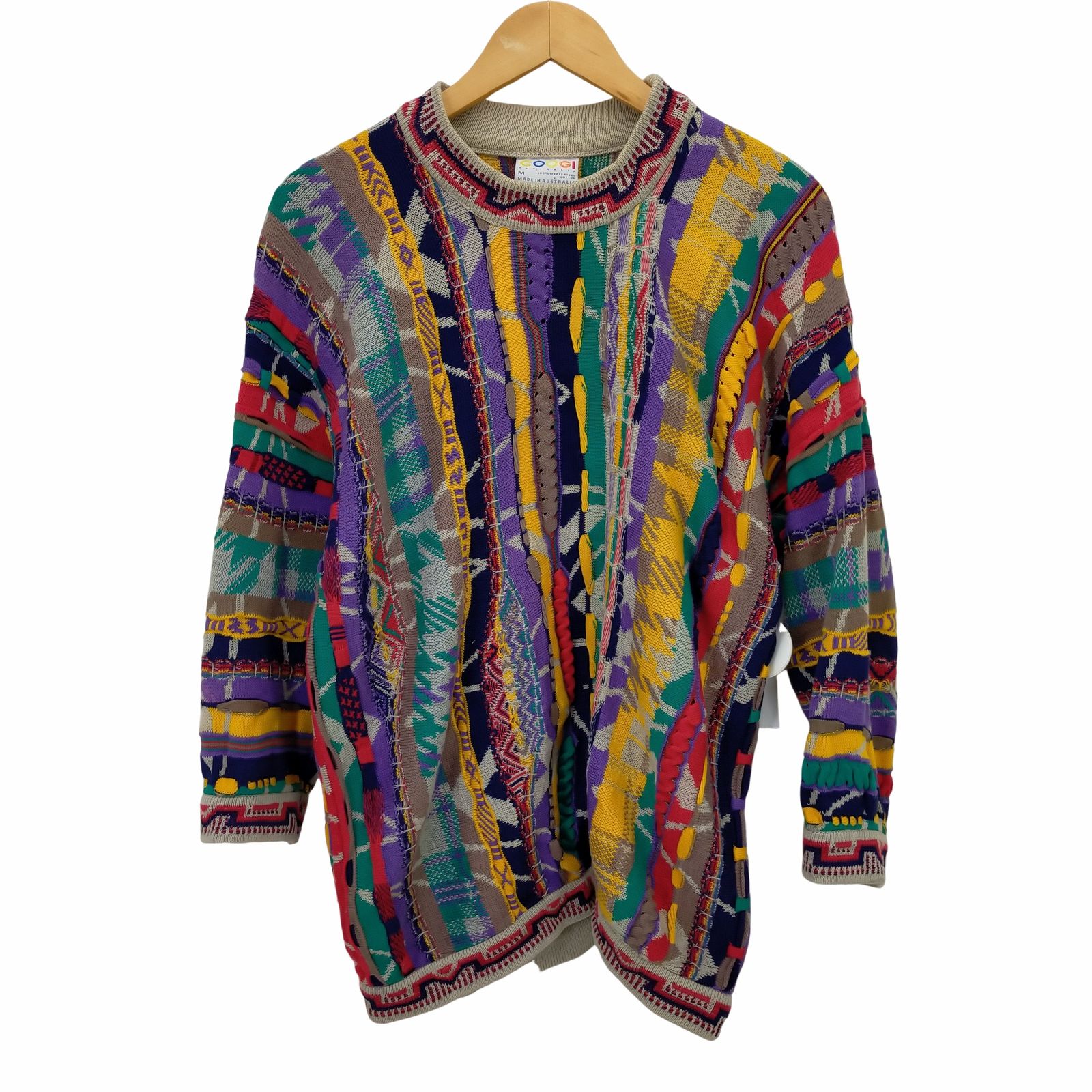 クージー COOGI 90s MADE IN AUSTRALIA 3Dニット メンズ import：M 