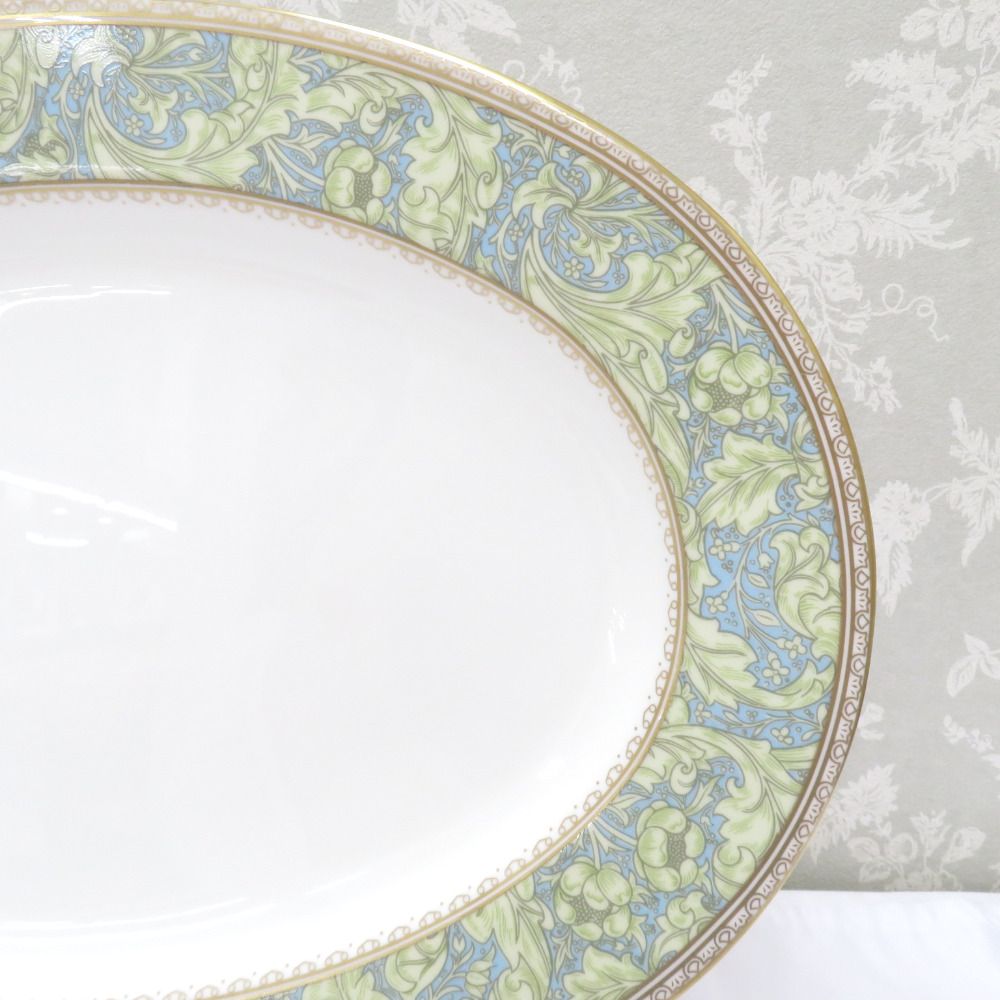 NIKKO - NIKKO (ニッコー) 食器 V&amp;A ヴィクトリア&amp;アルバート博物館 ウィリアム・モリス オーバルプレート 楕円 深皿 カレー皿 BACHELOR&#39;S BUTTON バチェラーズボタン 2枚セット NIKKO - NIKKO (ニッコー) 食器 V&A ヴィクトリア&アルバート
