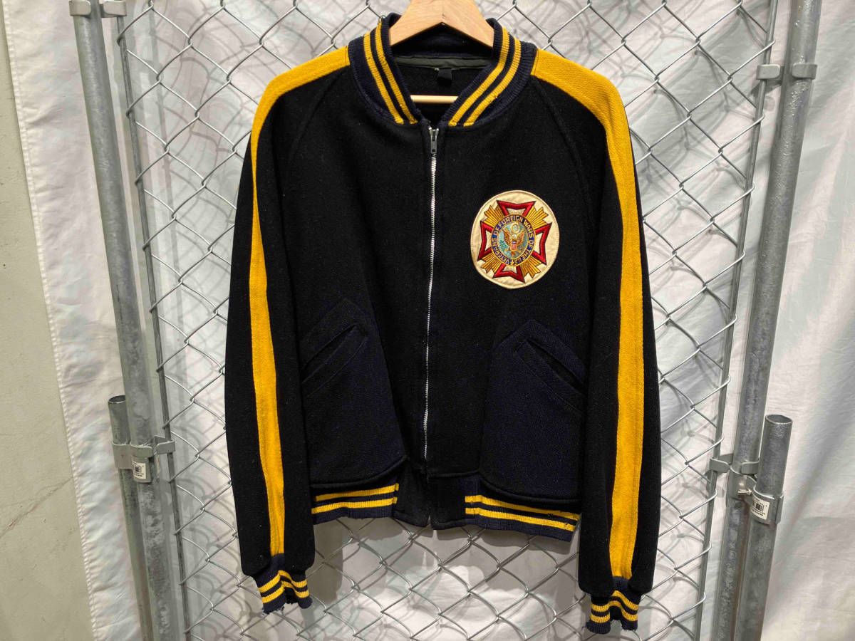 VETERANS OF FOREIGN WARS VFW 60s 退役軍人会 古着 ウールブルゾン ジャケット ネイビー イエロー